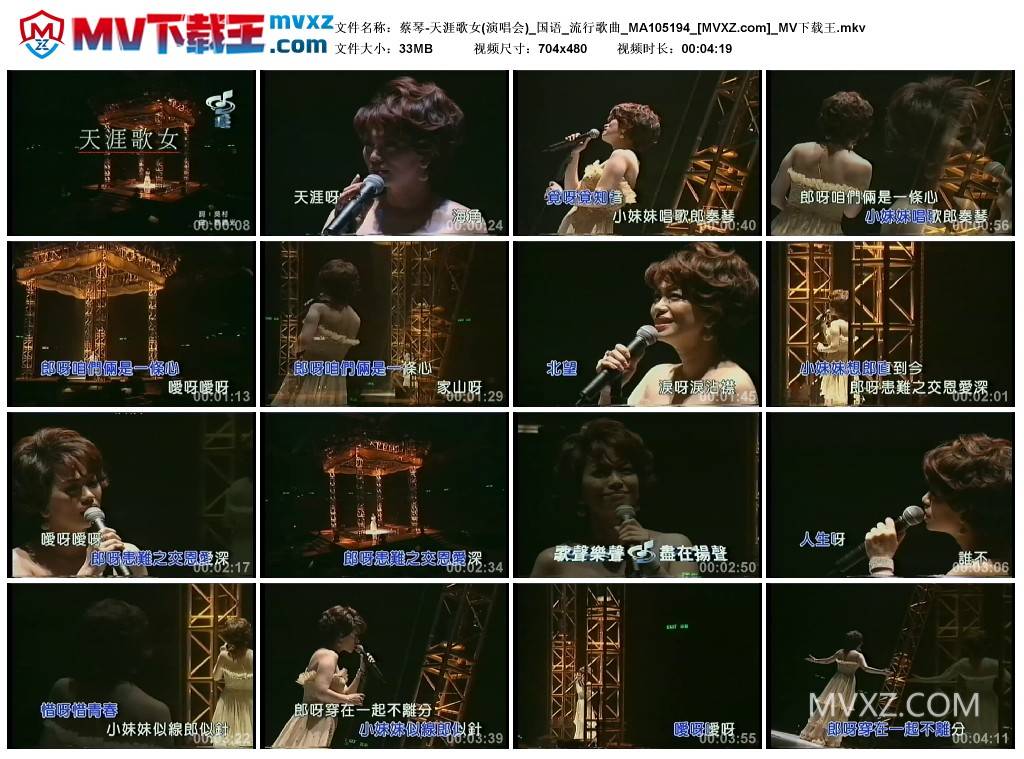 蔡琴-天涯歌女(演唱会)_国语_流行歌曲_MA105194